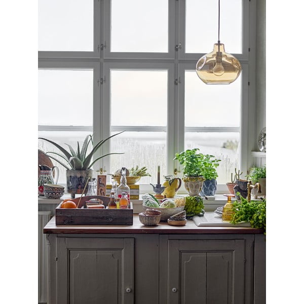 Brūna piekaramā lampa ar stikla abažūru ø 30 cm Azizi – Bloomingville-image-3