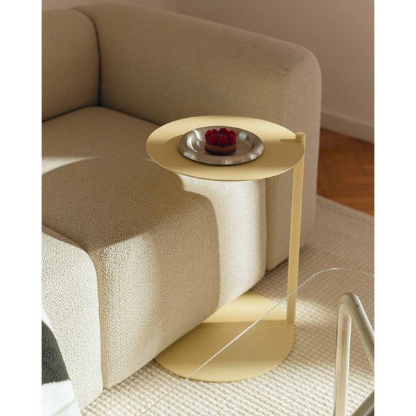 Tērauda apaļš sānu galdiņš 41x40 cm Ande – noo.ma-image-1