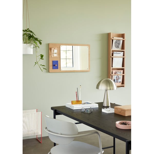 Sienas spogulis ar koka rāmi 80x50 cm Split – Hübsch-image-2