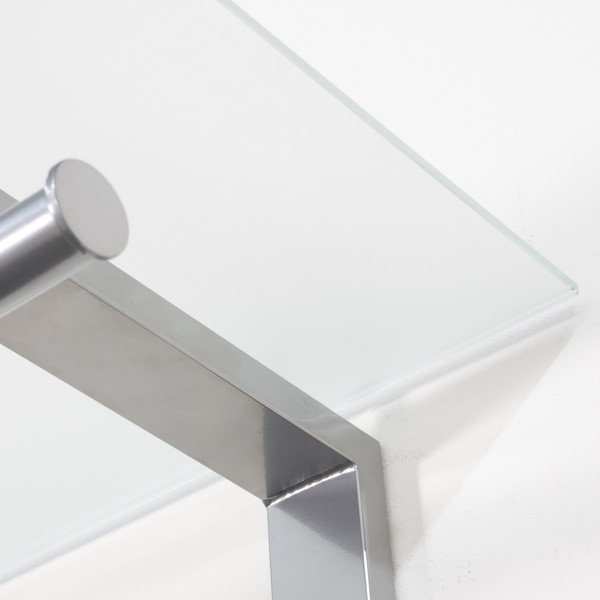 Sudraba krāsas metāla sienas pakaramais ar plauktu 80 cm Dutch – Spinder Design-image-2