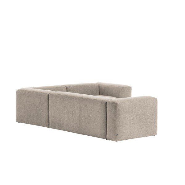 Bēšs stūra dīvāns no šenila auduma Blok – Kave Home-image-4