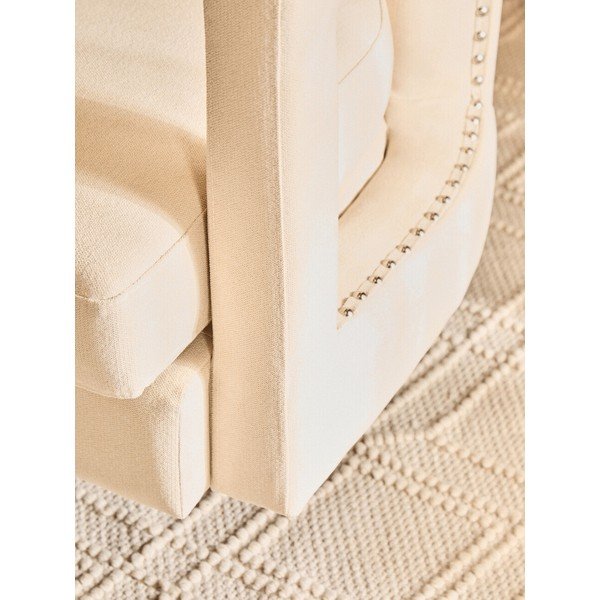 Bēšs grozāms samta atpūtas krēsls Hestia – Premier Housewares-image-3