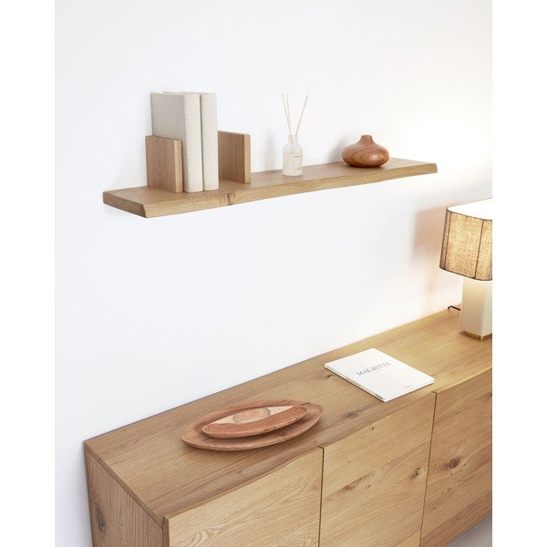 Sienas plaukts ar ozolkoka imitāciju Kave Home Rasha-image-4