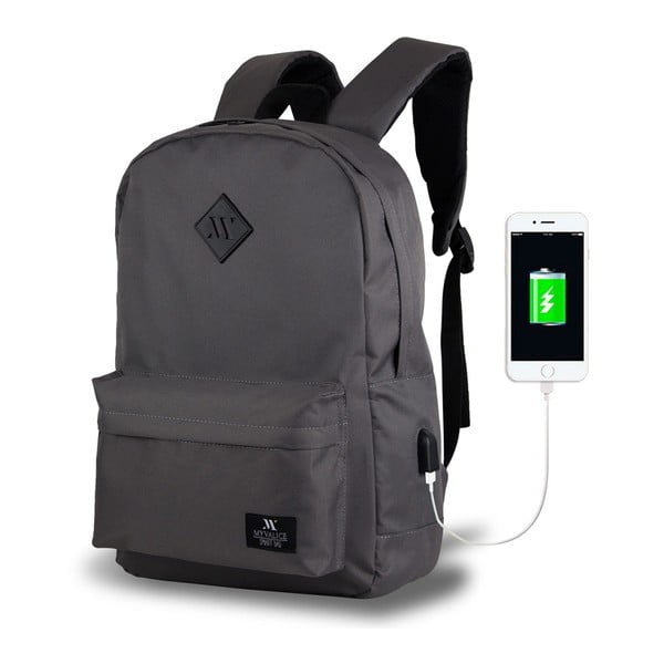 Pelēka mugursoma ar USB portu My Valice SPECTA Smart Bag