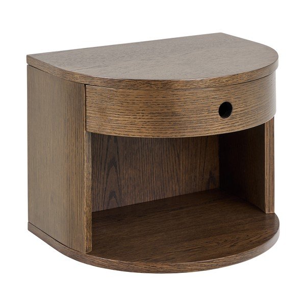 Tumša dabīga toņa naktsskapītis ar ozolkoka imitāciju Paron – Actona-image-2