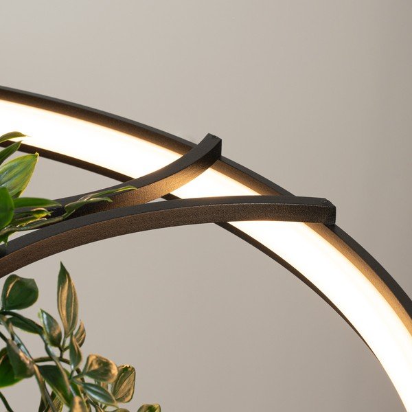 Melna alumīnija LED piekaramā lampa ø 78 cm RIO – Thoro-image-3