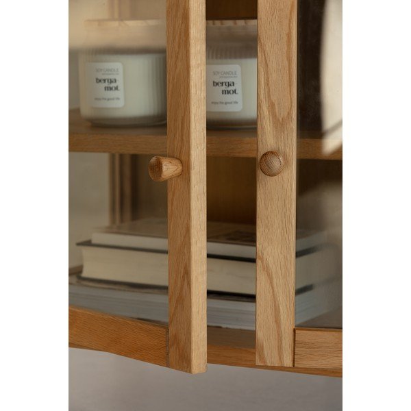 Dabīga toņa TV galdiņš ar ozolkoka imitāciju 160x50x40 cm Ceci – MOME-image-2