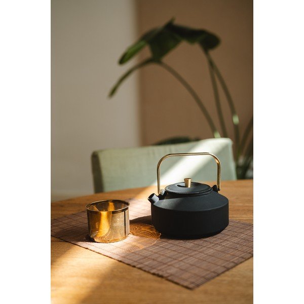 Melna čuguna tējkanna ar sietiņu 1 l Shangdong – Bredemeijer-image-1