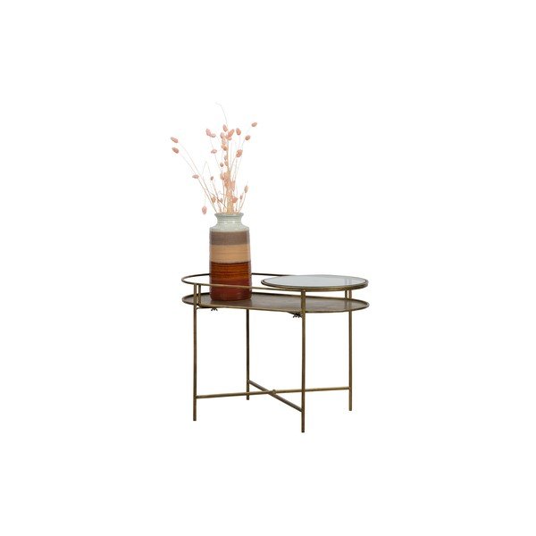 Stikla sānu galdiņš ar zelta krāsas pamatni BePureHome-image-4