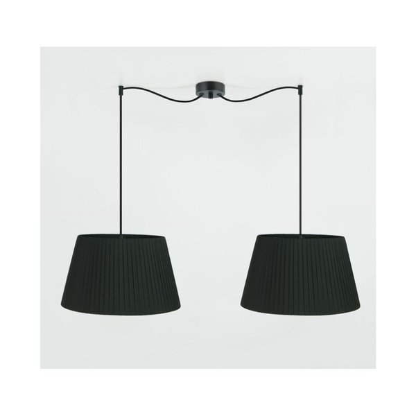 Melna dubultā griestu lampa bez abažūra Sotto Luce Bi Kage-image-3