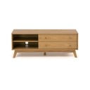 Dabīga toņa TV galdiņš ar ozolkoka imitāciju 130x50 cm Kensal – Woodman