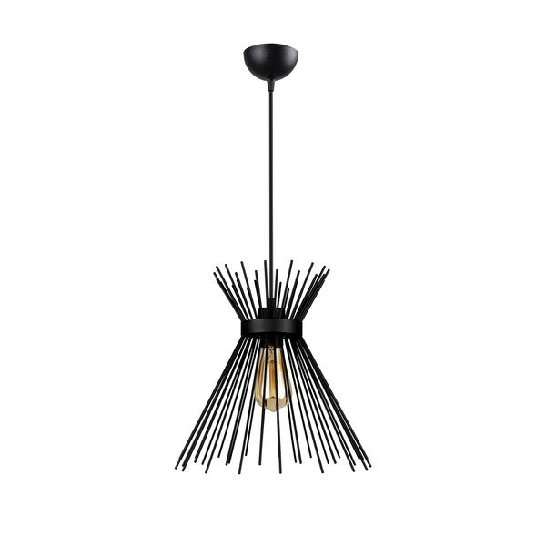 Melns metāla piekaramais gaismeklis Izmir – Squid Lighting-image-2