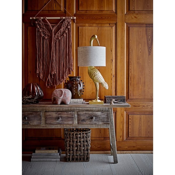 Zelta krāsas galda lampa ar auduma abažūru (augstums 73 cm) Heron – Bloomingville-image-1