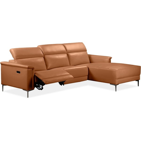 Brūns stūra dīvāns no ādas imitācijas (ar labo stūri) Lund – Støraa-image-1