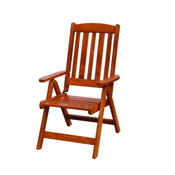Brūns masīvkoka dārza krēsls Luisa – Rojaplast