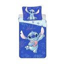 Zila kokvilnas bērnu gultas veļa 140x200 cm Lilo & Stitch "Aloha" – Jerry Fabrics