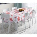 Ziemassvētku galdauts ar kokvilnas maisījumu Minimalist Cushion Covers Red Snowflakes, 140 x 180 cm 