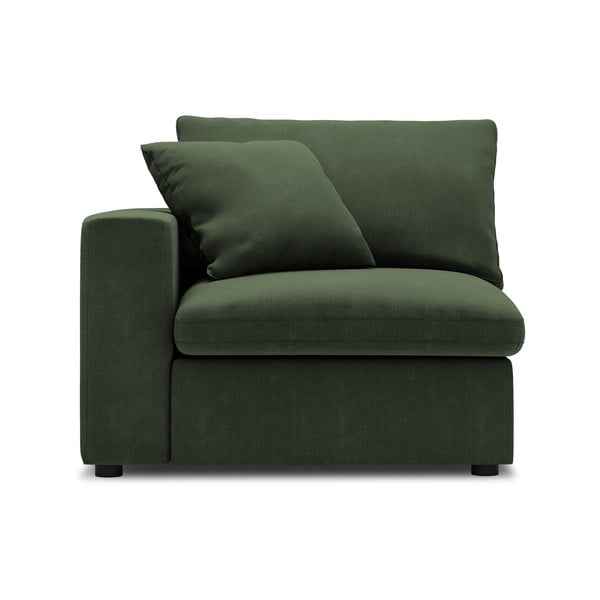 Tumši zaļa modulārā dīvāna stūra daļa Windsor & Co Sofas Galaxy, kreisais stūris