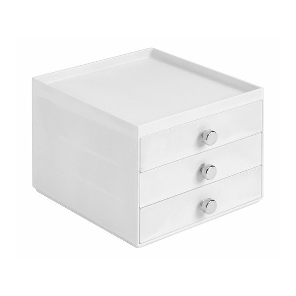 Balts organizators ar 3 atvilktnēm InterDesign Desk-image-3