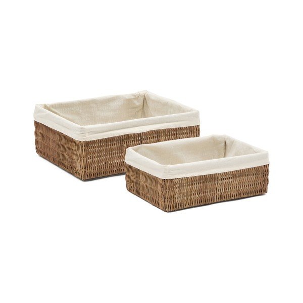 Rotangpalmas uzglabāšanas grozi (2 gab.) 28x20x10 cm Indali – Kave Home