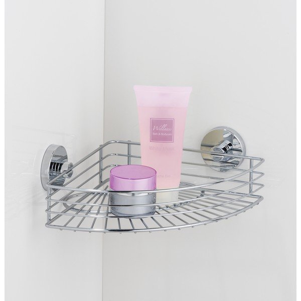 Spīdīgas sudraba krāsas pašlīmējošs vannas istabas piederumu komplekts Bari – Wenko-image-1