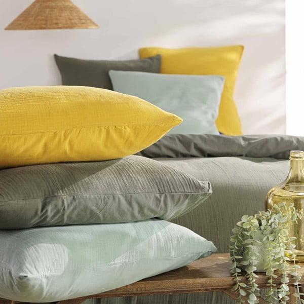 Rozā vienguļamā muslīna gultas veļa 140x200 cm Angelia – douceur d'intérieur-image-2