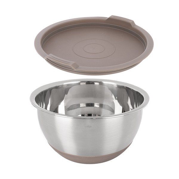 Sudraba krāsas nerūsējošā tērauda bļoda ø 16 cm Beige – Orion-image-1