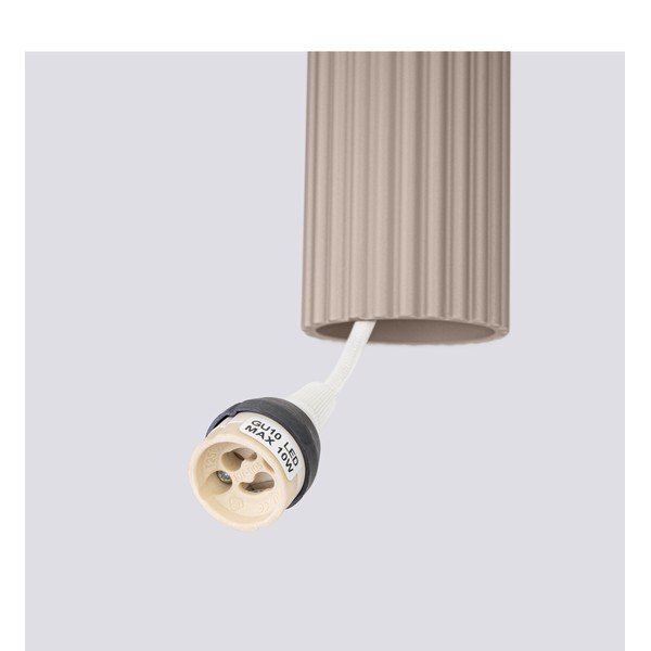 Pelēkbrūna metāla piekaramā lampa Gleam – Sollux-image-4