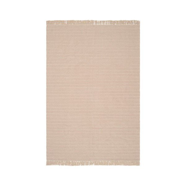 Bēšs ar rokām darināts kokvilnas celiņa paklājs 80x150 cm Irma – Jotex