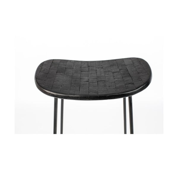 Melna bāra taburete (2 gab.) (sēdekļa augstums 62 cm) Tangle – White Label-image-1