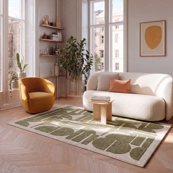 Haki/bēšs paklājs 120x170 cm Candela – Universal-image-1