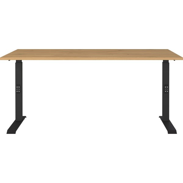 Darba galds ar regulējamu augstumu un ozolkoka imitācijas galda virsmu 80x160 cm Agenda – Germania-image-2