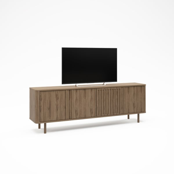 Dabīga toņa TV galdiņš ar ozolkoka imitāciju 180x60,5x35 cm Salma – Marckeric-image-4