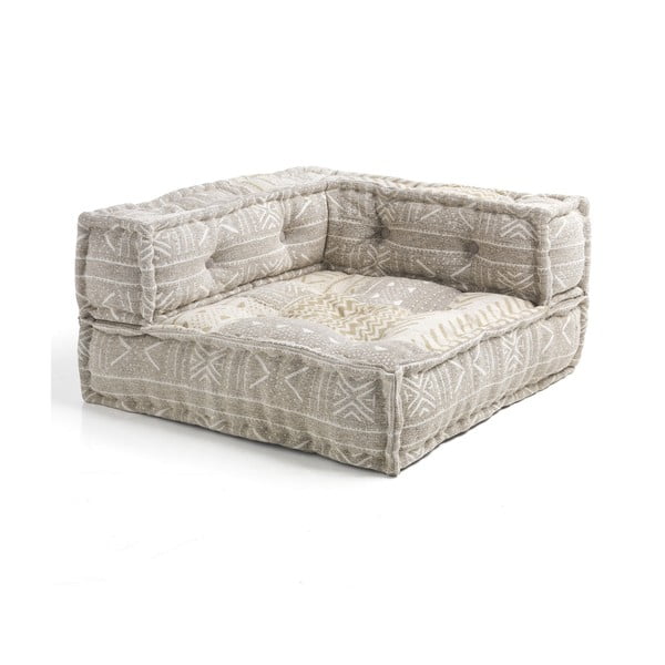 Balta/bēša modulārā dīvāna daļa (ar maināmu stūri) Yara – Tomasucci