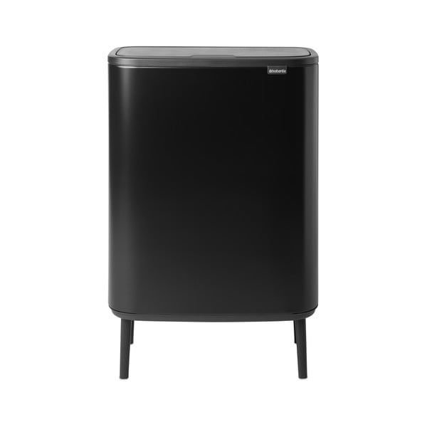Matēti melna ar pieskārienu atverama tērauda atkritumu tvertne 60 l Bo Touch Bin Hi – Brabantia-image-4