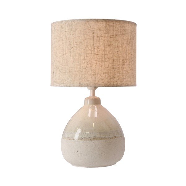 Bēša galda lampa ar auduma abažūru (augstums 41 cm) Ardo – Candellux Lighting-image-2