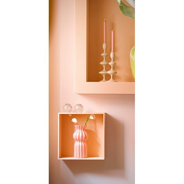 Rozā stikla vāze (augstums 28 cm) Terento – Light & Living-image-1