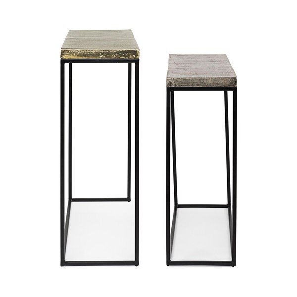 Metāla konsoles galdi (2 gab.) 29x99 cm Amira – Bizzotto-image-2