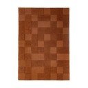 Terakotas oranžs ar rokām darināts vilnas paklājs 160x230 cm Checkerboard – Flair Rugs