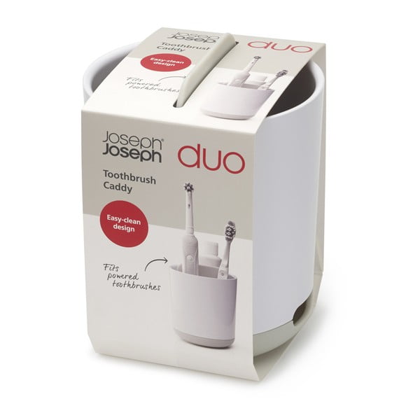 Balts plastmasas trauks zobu birstei Duo – Joseph Joseph-image-2