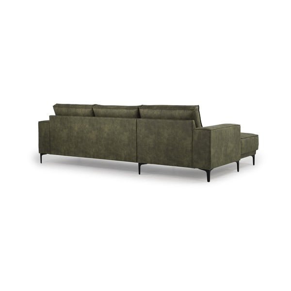 Zaļš stūra dīvāns no ādas imitācijas (ar kreiso stūri) Copenhagen – Scandic-image-3