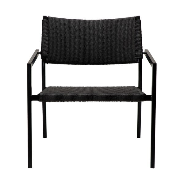 Melns krēsls ar niedru pinumu Loop – DAN-FORM Denmark-image-2