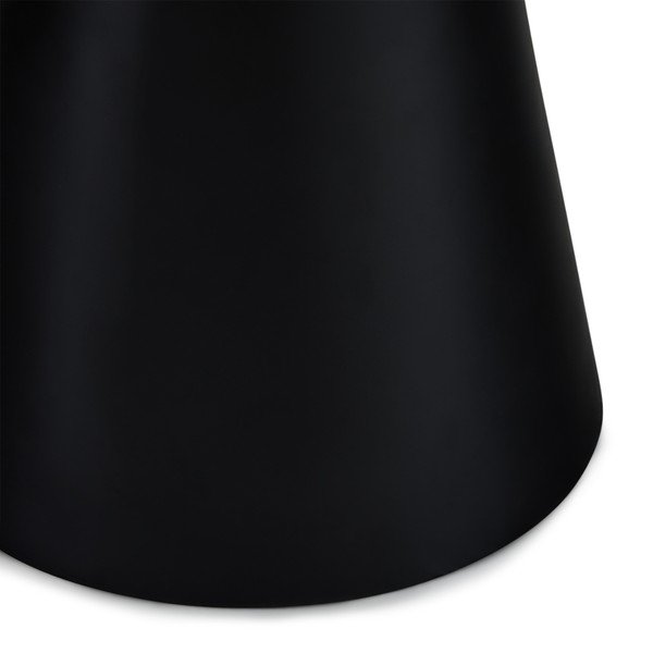 Melns/gaiši pelēks žurnālgaldiņš ar marmora imitācijas galda virsmu ø 60 cm Tango – Furnhouse-image-4
