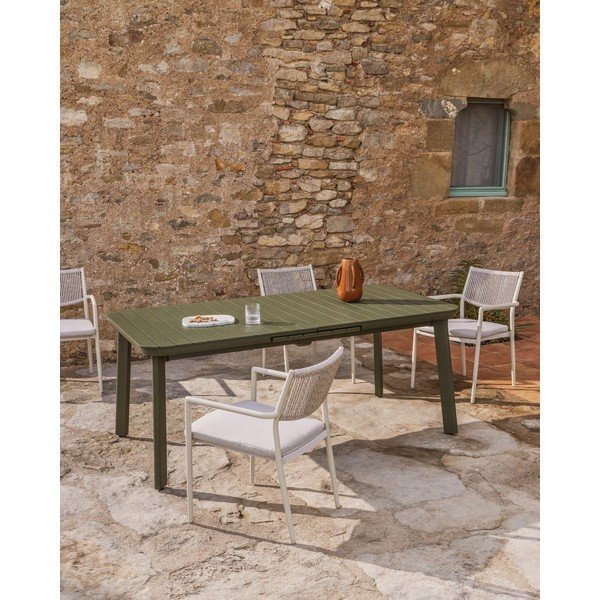 Metāla dārza ēdamgalds 100x220 cm Izola – Kave Home-image-1