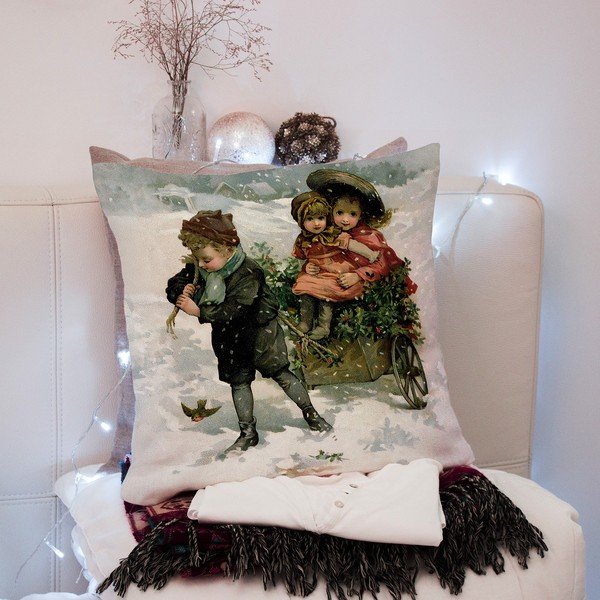 Spilvendrāna ar Ziemassvētku motīvu 43x43 cm – Mila Home-image-3