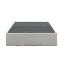 Pelēka polsterēta divvietīga gulta ar veļas kasti 160x200 cm Matters – Kave Home