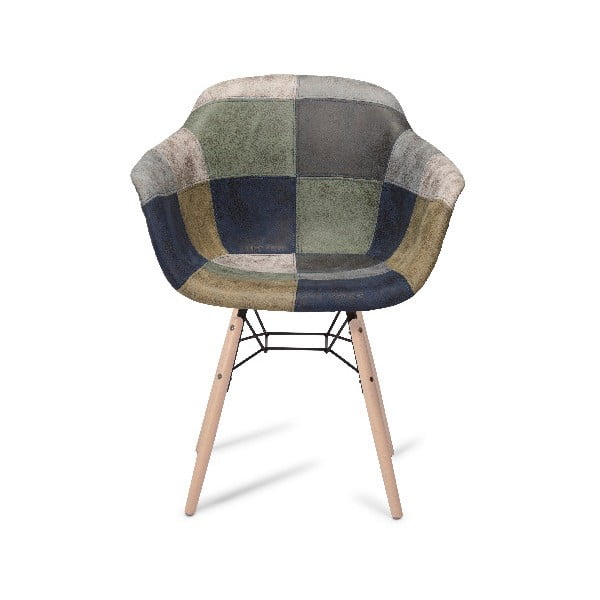 Pelēks pusdienu krēsls ar dižskābarža kājām Furnhouse Flame Patch-image-1