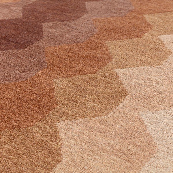 Ķieģeļu sarkans vilnas paklājs 160x230 cm Hive – Asiatic Carpets-image-2