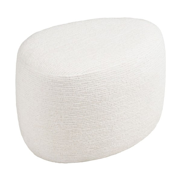 Krēmkrāsas pufs no šenila auduma Hilo – House Nordic-image-2