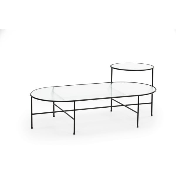 Melns kafijas galdiņš ar stikla virsmu Teulat Nix-image-2